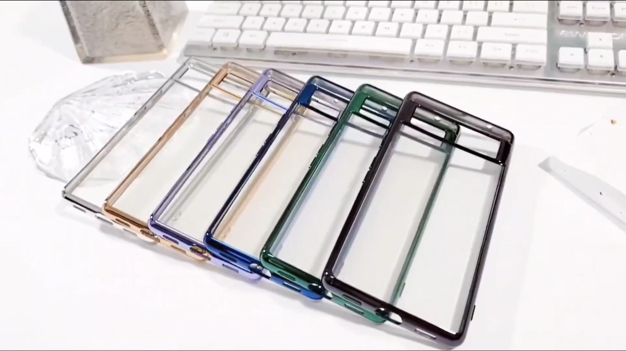 Amazon.co.jp: Google pixel 7A ケース クリア メッキ加工 耐